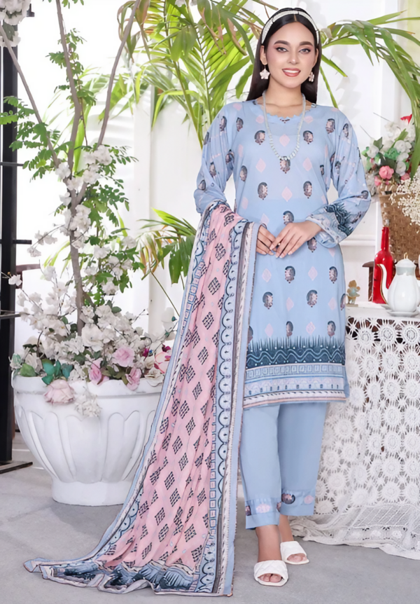 Sarina 3 Piece Lawn Suit (Volume 14)